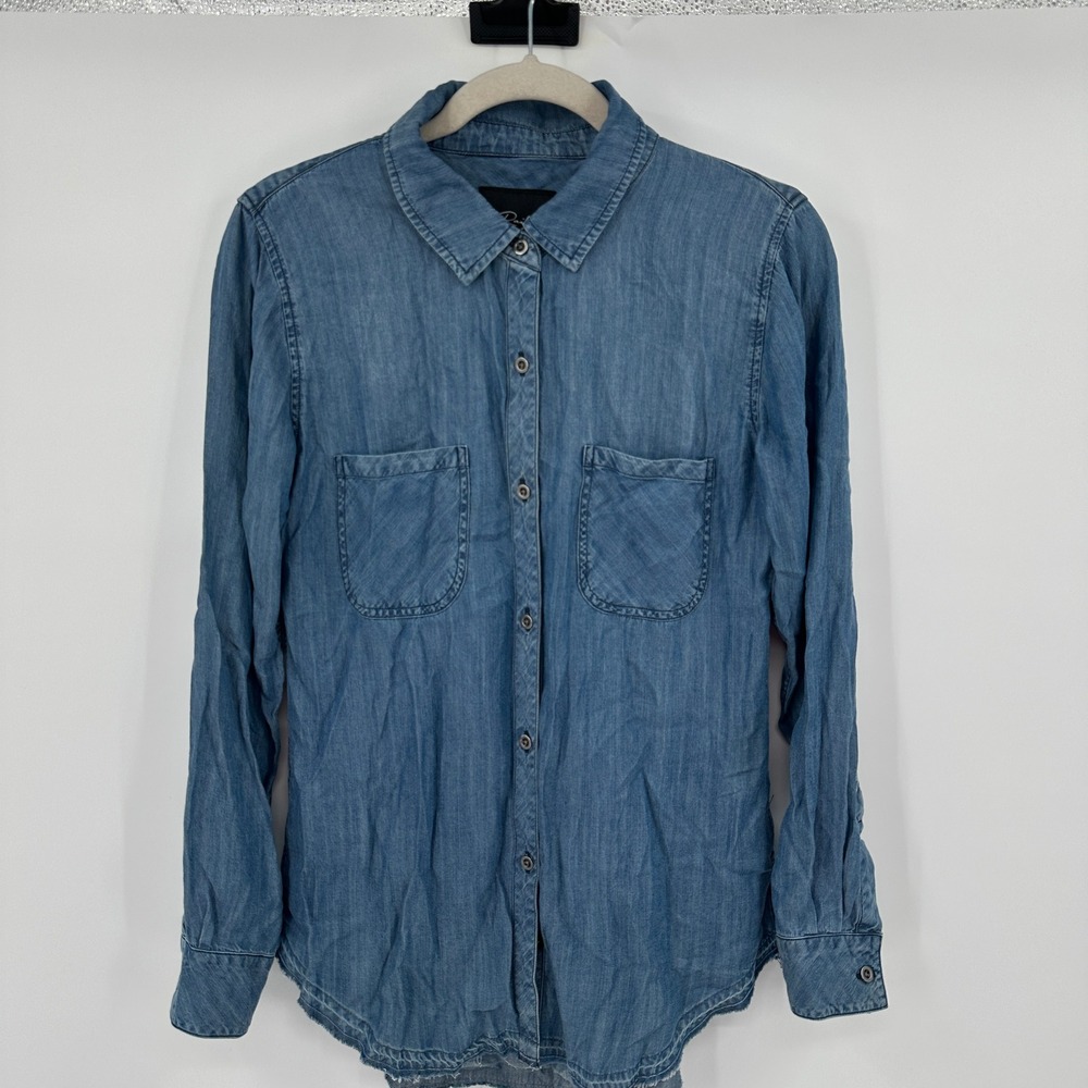Rails Kellen Dark Vintage Blue Tencel Button Down Shirt Womens XS INT624-076